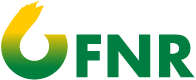 Logo FNR in the colors yellow green