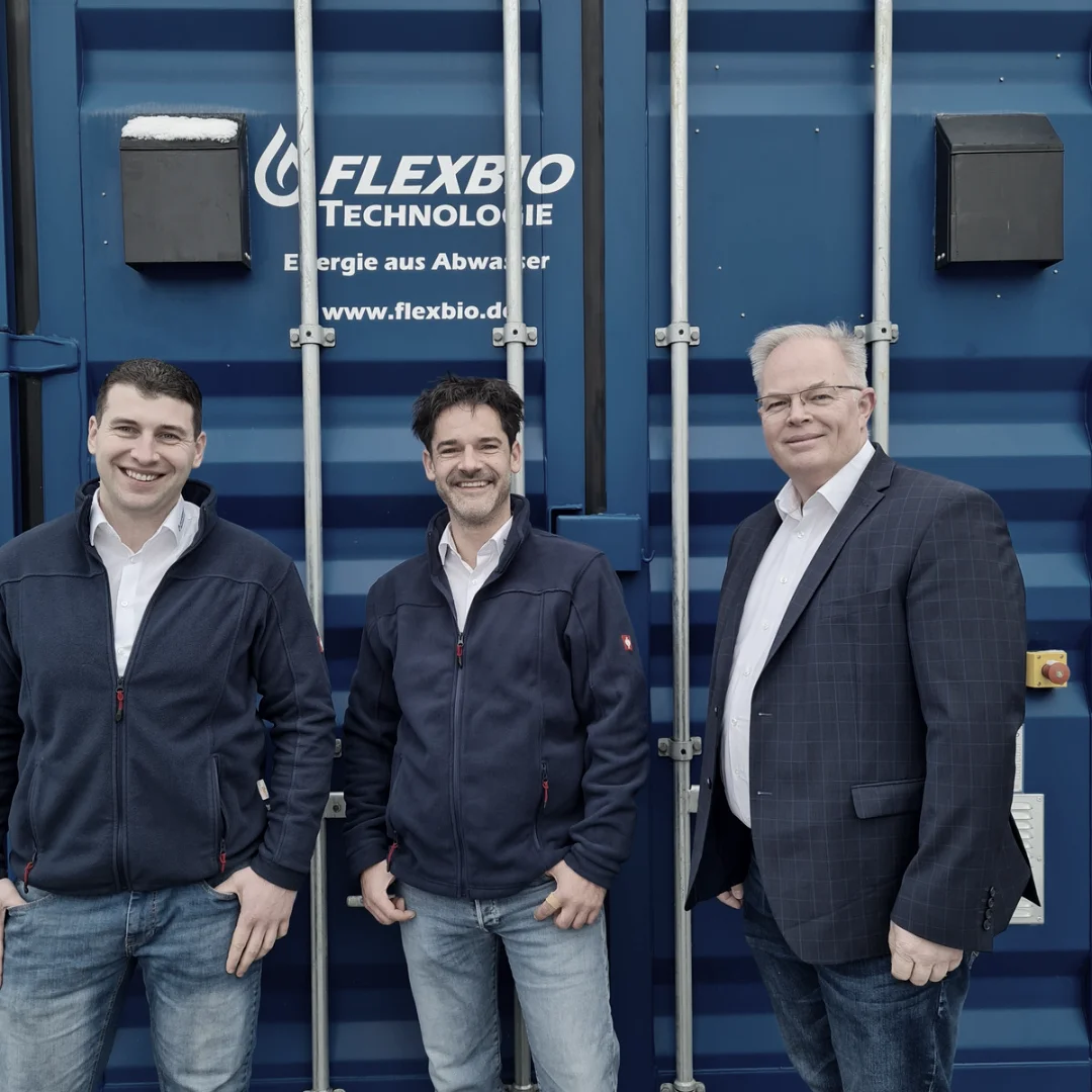 Alexander Schiffer, Karsten Wabnitz und Ulf Behrens von dem FlexBio-Vertriebsteam
