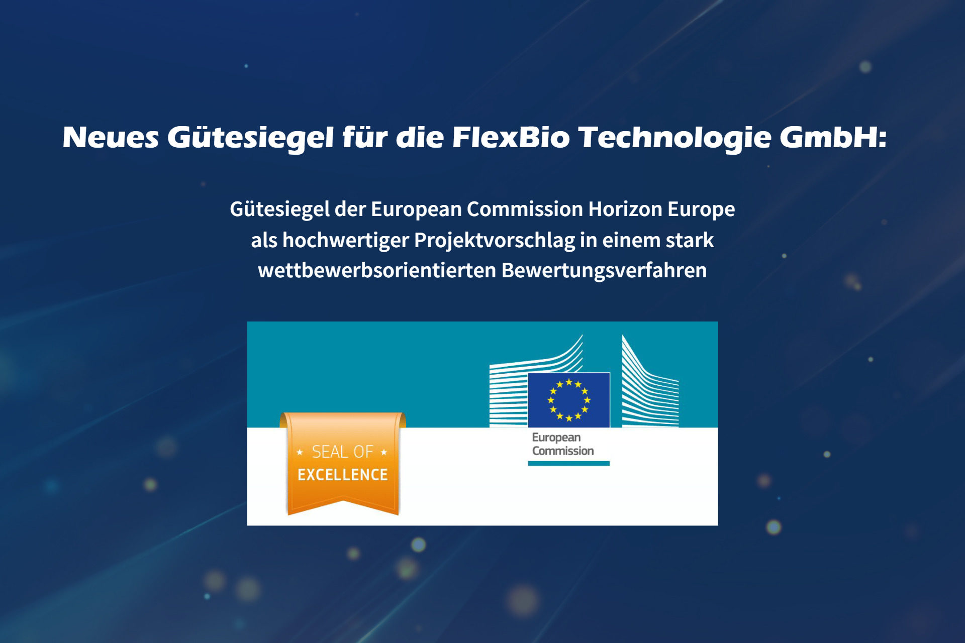 Neues Gütesiegel für die FlexBio Technologie GmbH: Seal of Excellence